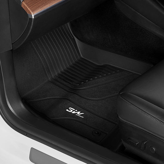 3W Custom Car Floor Mats All Weather Floor Liners for Tesla Model 3 2017-2023 RHD