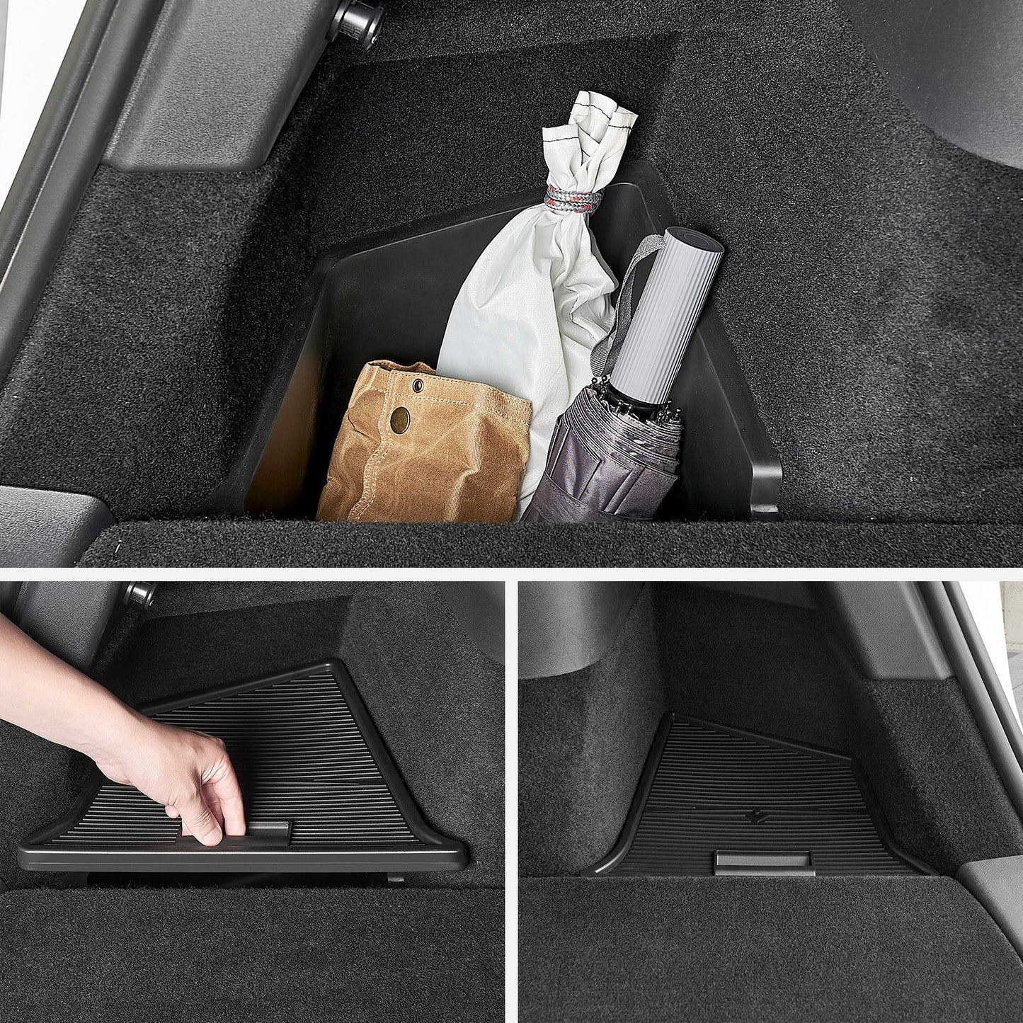 3W Custom storage box set compatible with Tesla Model Y (2021-2023 for VIN Starting with LAW) -8PCS