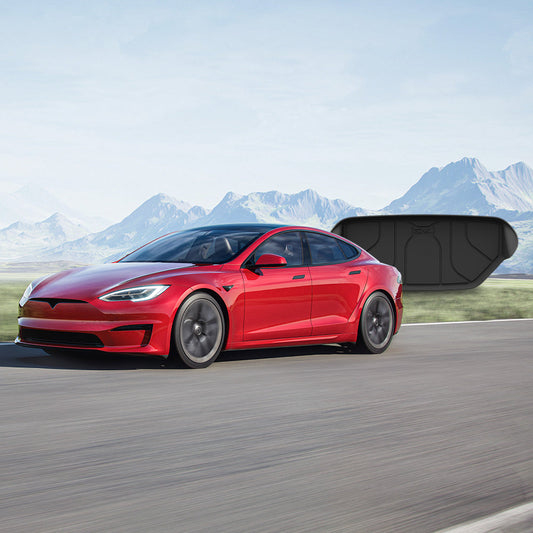 3W Custom Front Trunk Mat and Lower Boot Mat All Weather Cargo Liner for Tesla Model S 2023-2024