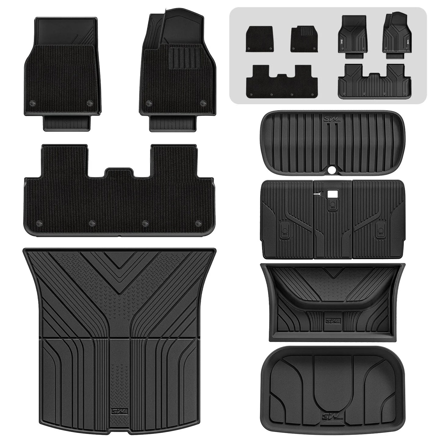 3W All Weather Auto Mats For Tesla Model Y Juniper 2025-2026