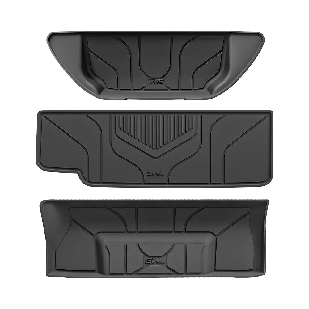 3W Custom All Weather Car Mats for Tesla Model X 6 Seat 2022-2024 LHD