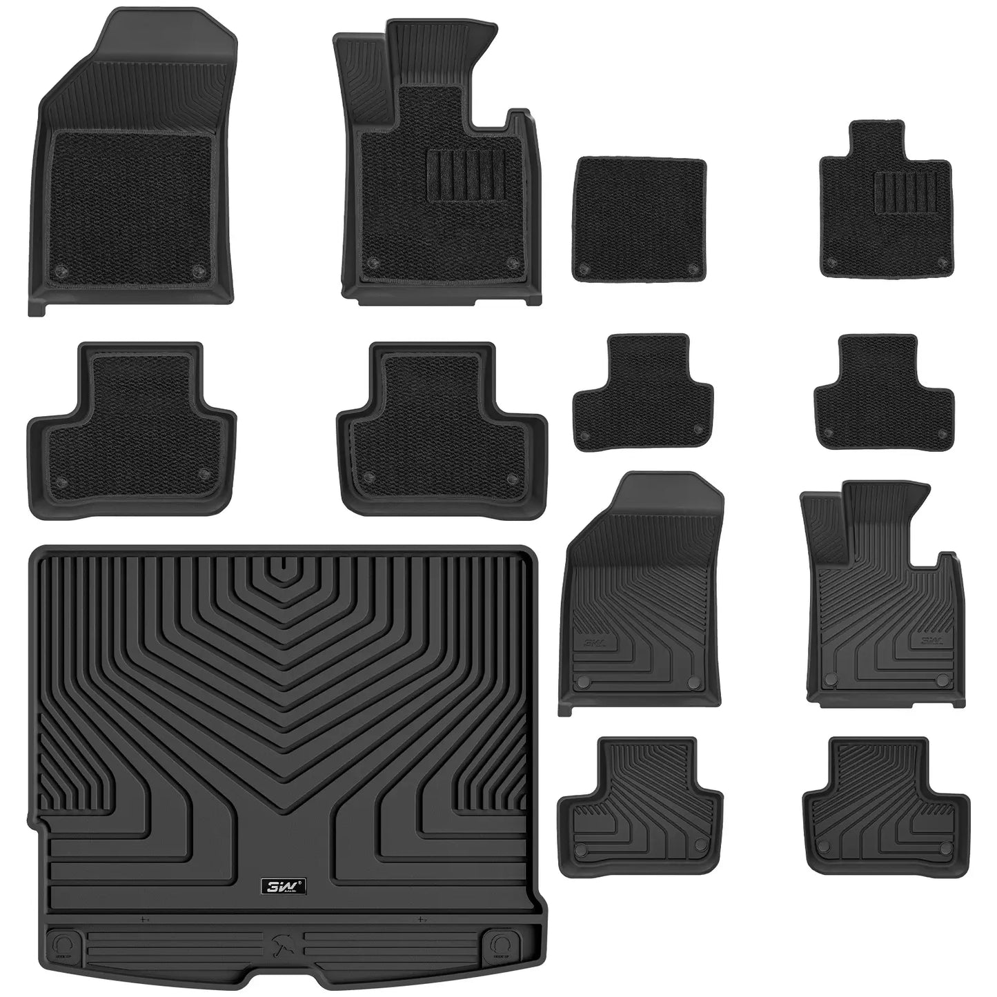 3W Custom All Weather Car Mats for Volvo XC60 2019-2026 RHD