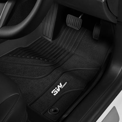 3W Custom Car Floor Mats All Weather Floor Liners for Tesla Model 3 2017-2023 RHD