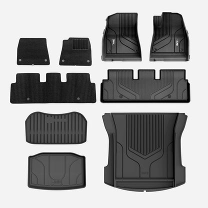 3W Custom Car Floor Mats All Weather Floor Liners for Tesla Model 3 2017-2023 RHD