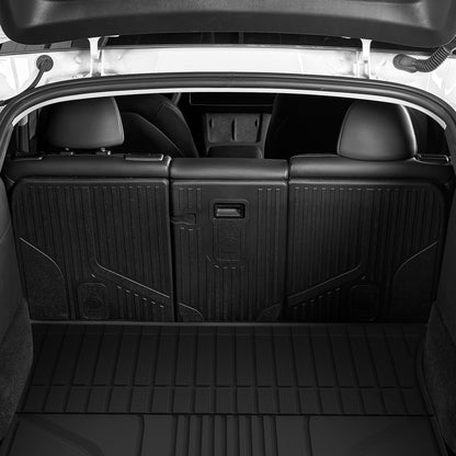 3W Custom Car Mats All Weather Back Seat Cover for 2021-2024 Tesla Model Y