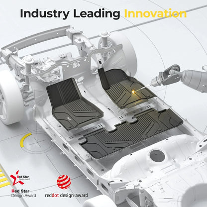 3W All Weather Car Mats For Tesla Cybertruck 2024-2025 LHD