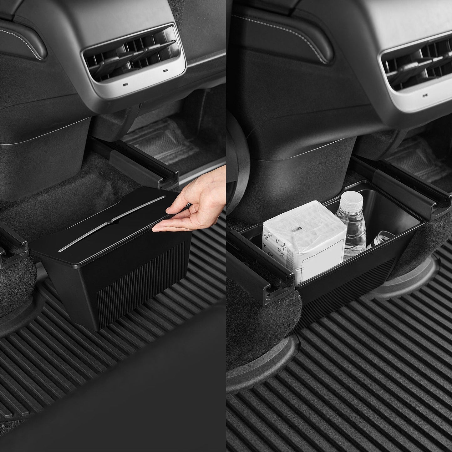 3W Custom storage box set compatible with Tesla Model Y (2021-2023 for VIN Starting with LAW) -8PCS