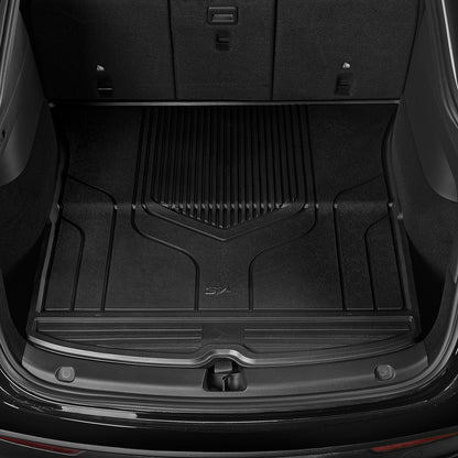 3W Custom Car Floor Mats All Weather Floor Liners, Boot Liners and Back Seat Cover Full set 9PCS for Tesla Model Y 2021-2024 RHD