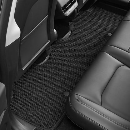 3W Custom Car Floor Mats All Weather Boot Liners, Storage Liner and Double Layer Carpeted Floor Liners for Tesla Model Y 2021-2024 RHD