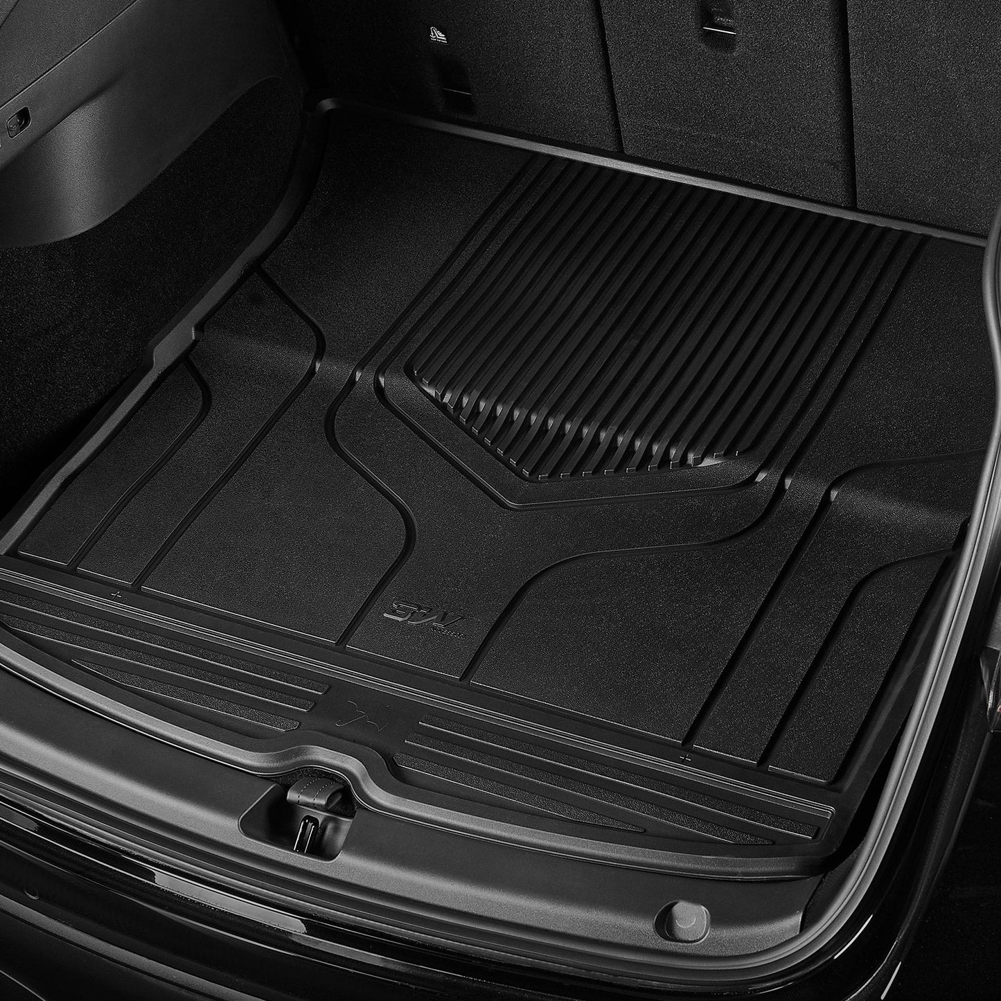 3W Custom Car Floor Mats All Weather Boot Liners, Storage Liner and Double Layer Carpeted Floor Liners for Tesla Model Y 2021-2024 RHD