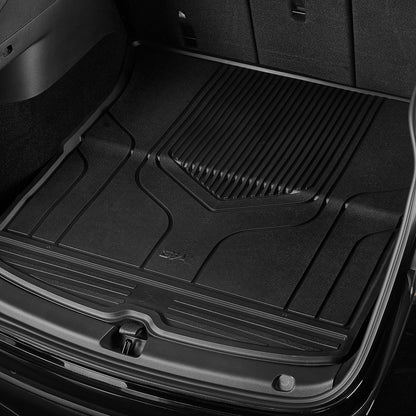 3W Custom Car Floor Mats All Weather Boot Liners, Storage Liner and Double Layer Carpeted Floor Liners for Tesla Model Y 2021-2024 RHD