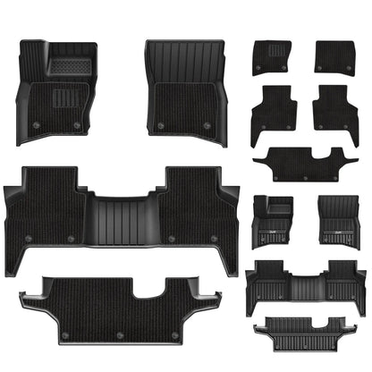 3W All Weather Car Mats For Land Rover Defender 130 2020-2025 (Fit for 7 seater and 8 seater) RHD
