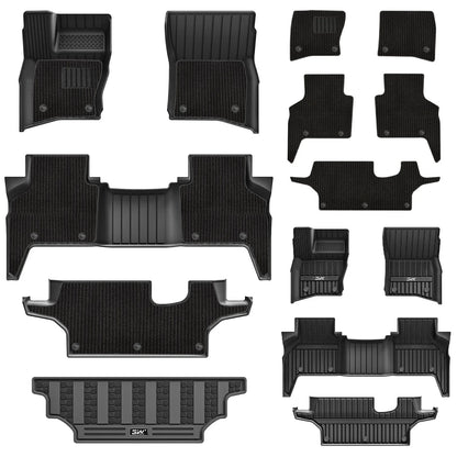 3W All Weather Car Mats For Land Rover Defender 130 2020-2025 (Fit for 7 seater and 8 seater) RHD