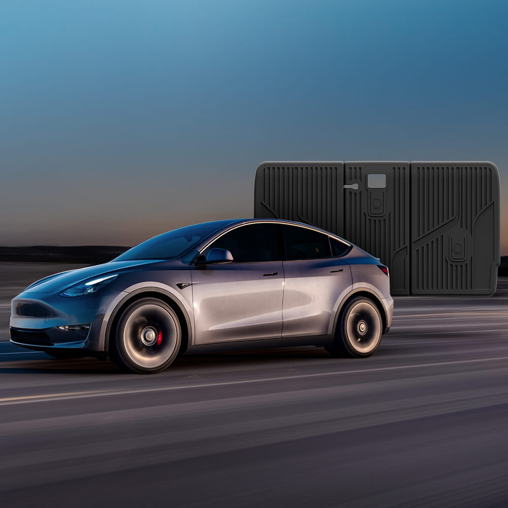 3W Custom Car Mats All Weather Back Seat Cover for 2021-2024 Tesla Model Y