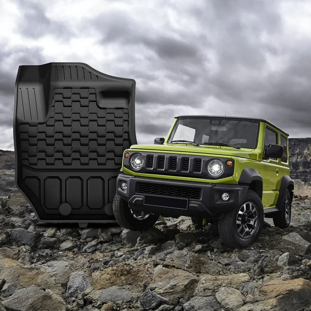 3W Car Floor Mats for Suzuki Jimny JB64W / JB74W 2019-2025 3 Doors RHD (For Automatic Transmission Only), All Weather Auto Mats
