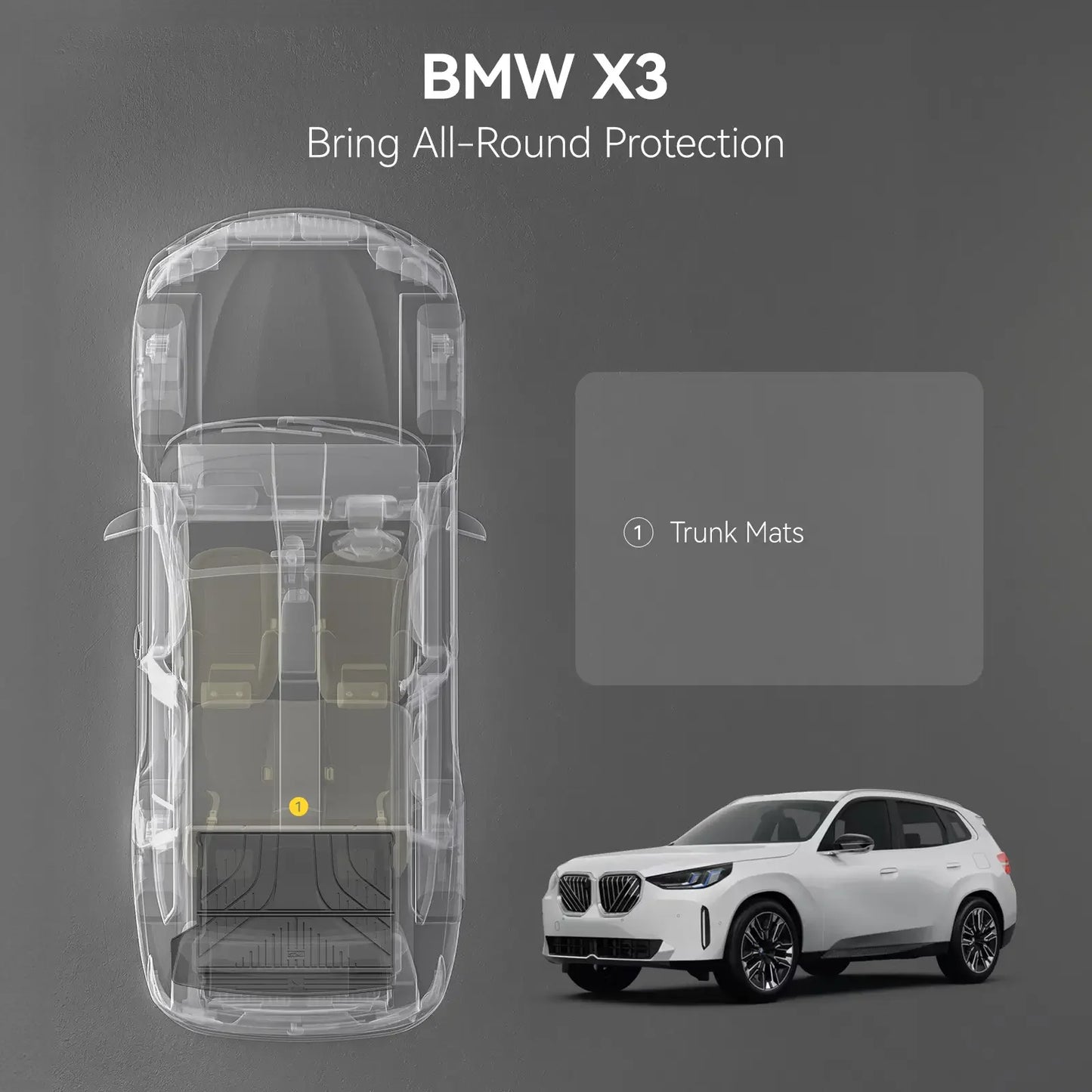 3W Custom All Weather Boot Liners for BMW X3 2025