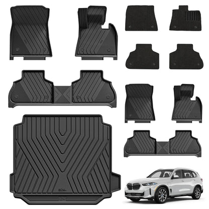 3W Custom All Weather Car Mats for BMW X5 New 2019-2026 G05 RHD