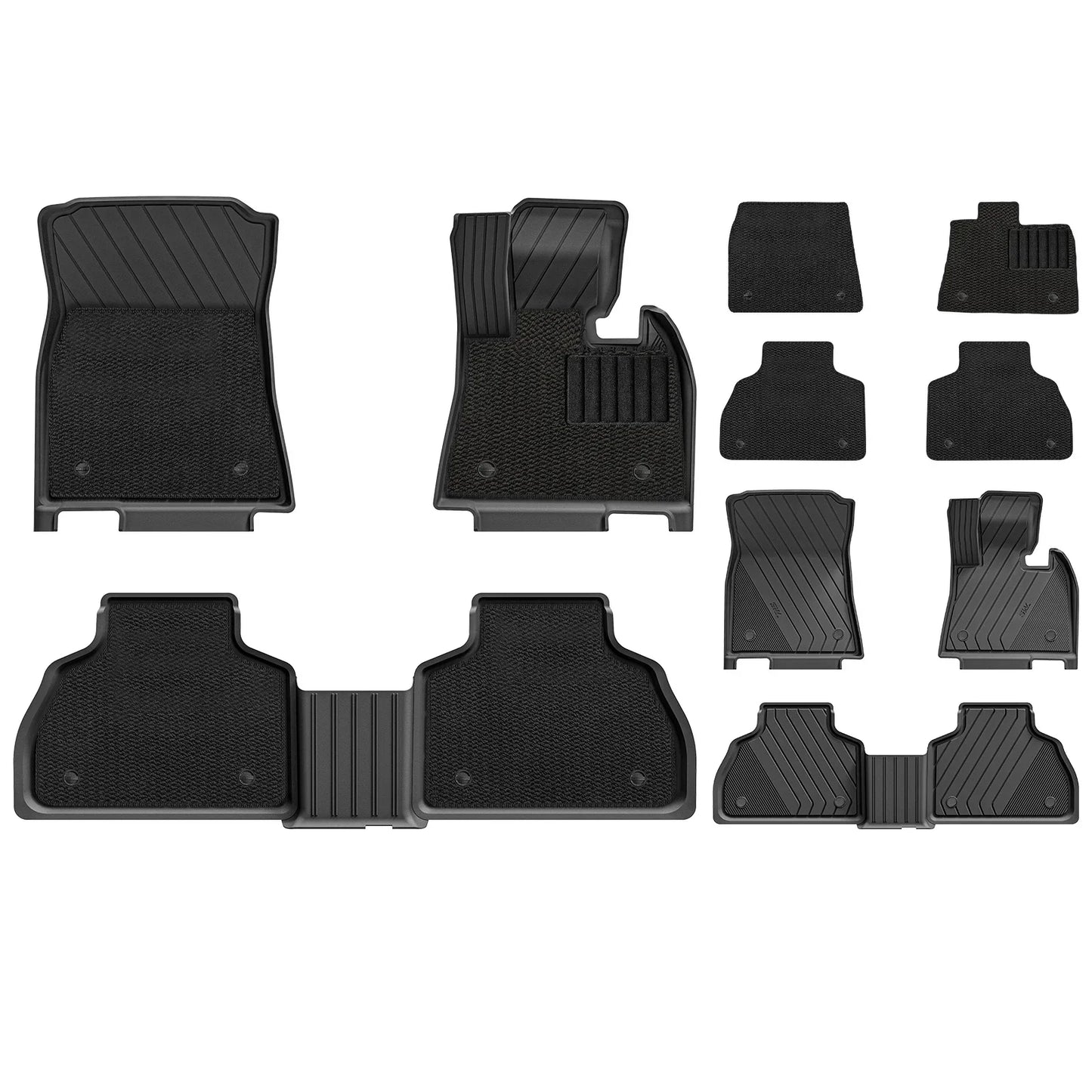 3W Custom All Weather Car Mats for BMW X7 2019-2026 RHD