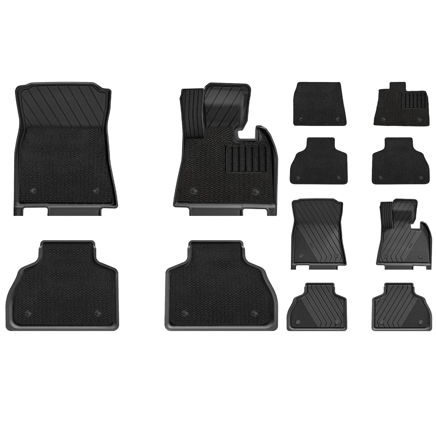 3W Custom All Weather Car Mats for BMW X7 2019-2026 RHD