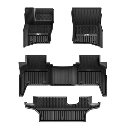 3W All Weather Car Mats For Land Rover Defender 130 2020-2025 (Fit for 7 seater and 8 seater) RHD