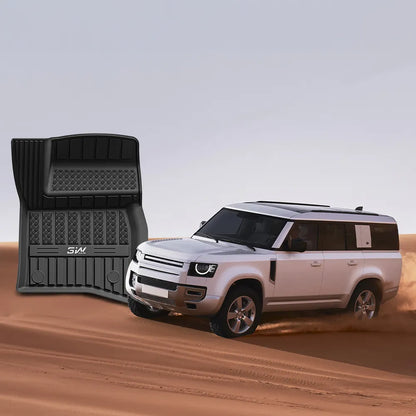 3W All Weather Car Mats For Land Rover Defender 130 2020-2025 (Fit for 7 seater and 8 seater) RHD