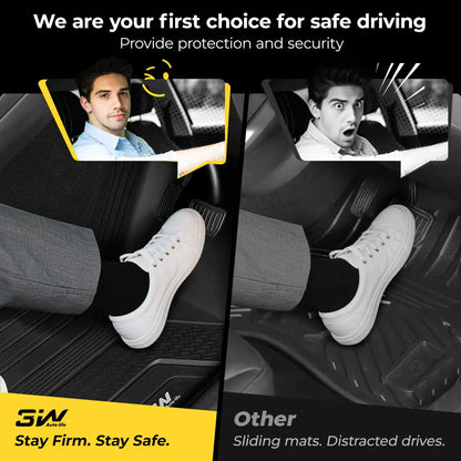 3W All Weather Car Mats For Tesla Model Y Juniper 2025-2026 RHD