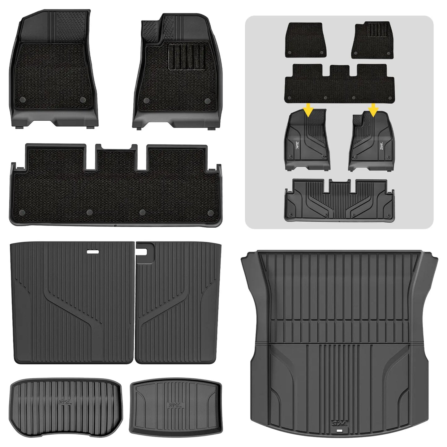 3W Custom Car Floor Mats for New Model 3 Highland 2024-2025 RHD