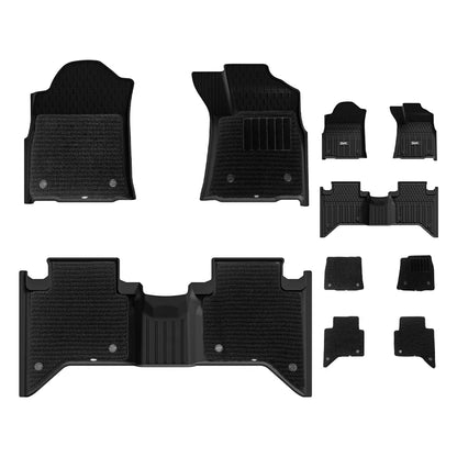 3W Custom All Weather Car Mats for Toyota Hilux (4 doors) 2020-2025 RHD (Not for Manual transmission and Hybrid)