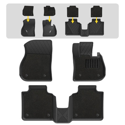 3W Custom All Weather Car Mats for BMW X1 2023-2026 U11 RHD (Not For 18d and xdrive 25e petrol hybrid)