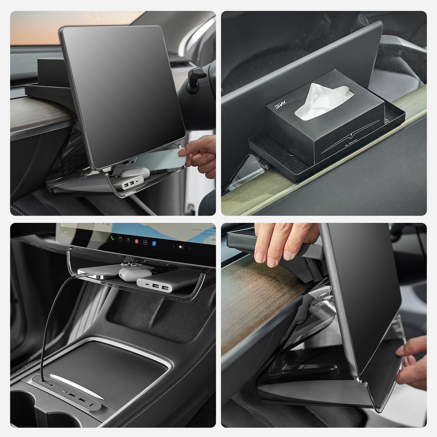 3W Screen Stand and Storage Compatible with Tesla Model Y / Model 3