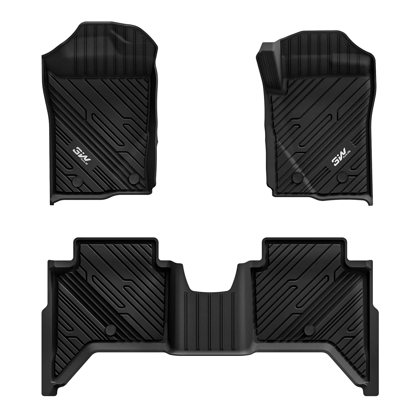 3W Car Floor Mats for Ford Ranger T9 / T6.2 2023-2025 RHD, All Weather Auto Mats