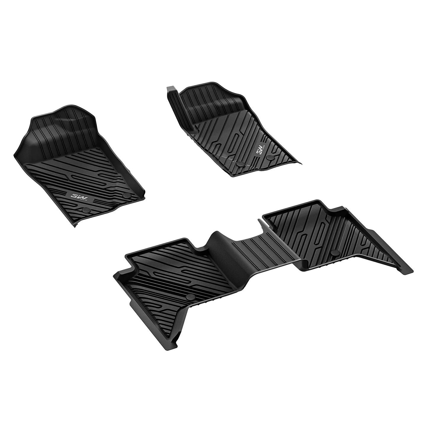 3W Car Floor Mats for Ford Ranger T9 / T6.2 2023-2025 RHD, All Weather Auto Mats
