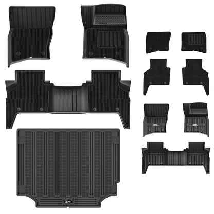 3W Car Floor Mats for Land Rover Defender 110 7-Seater 2020-2025 RHD