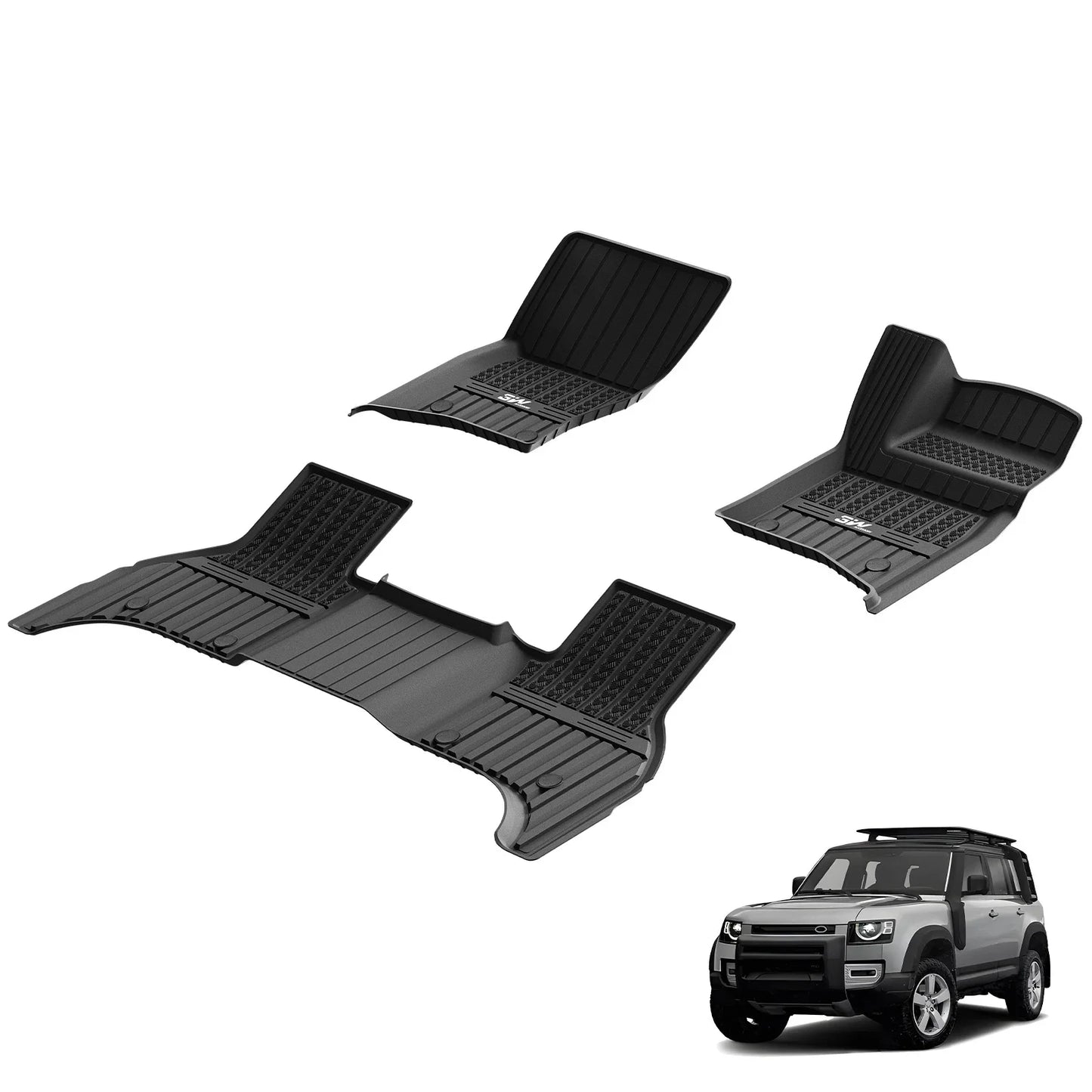 3W Car Mats for Land Rover Defender 110 5-Seater 2020-2025 RHD