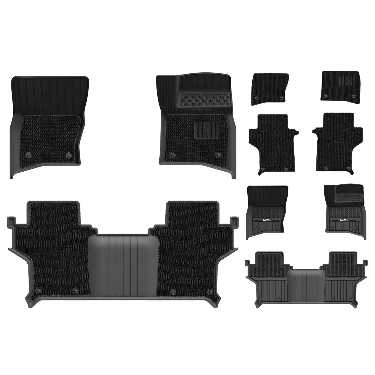 3W Custom All Weather Car Mats for Land Rover Defender 90 2020-2025 RHD