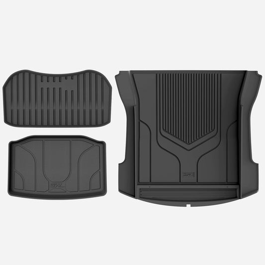 3W Custom All Weather Full Set Boot Liners and Storage Liner for Tesla Model 3 2021-2023