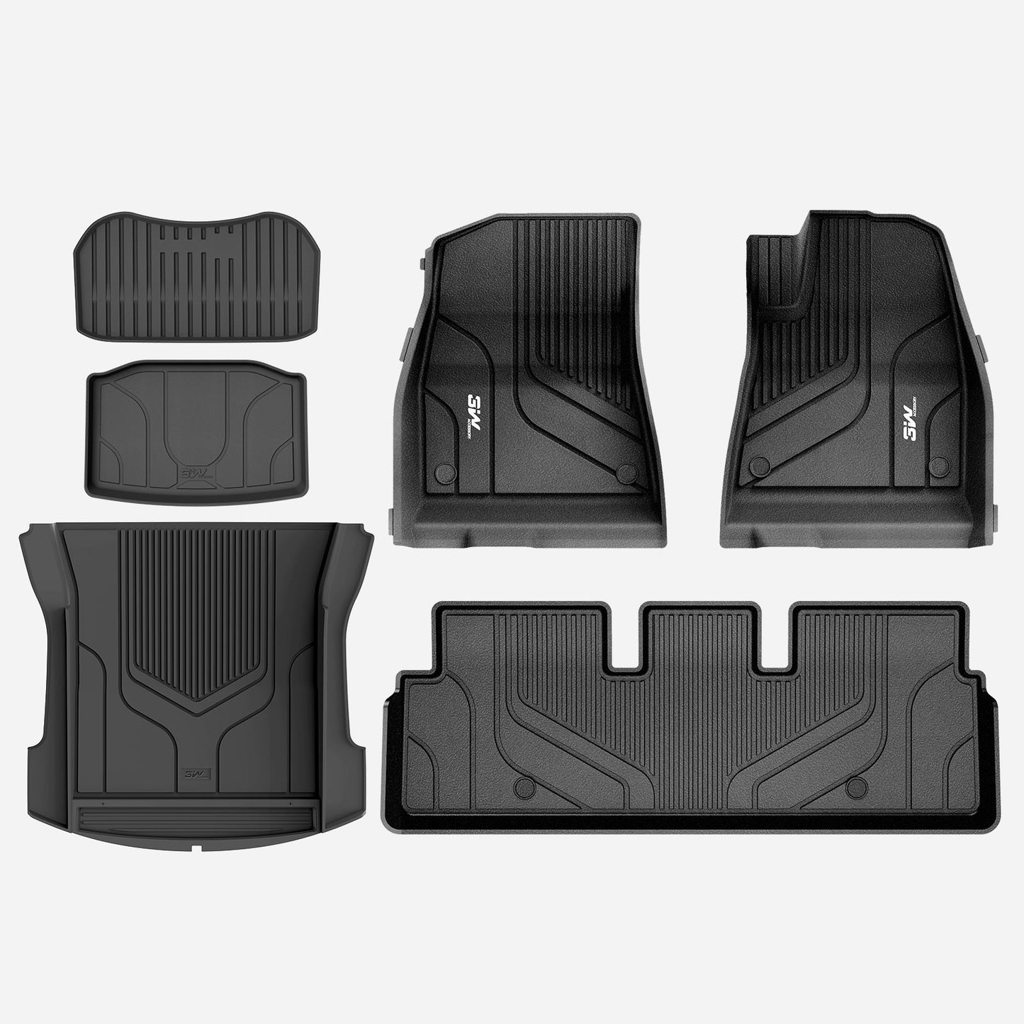 3W Custom Car Floor Mats All Weather Floor Liners for Tesla Model 3 2017-2023 RHD