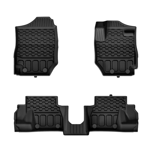 3W Car Floor Mats for Suzuki Jimny JB64W / JB74W 2019-2025 3 Doors RHD (For Automatic Transmission Only), All Weather Auto Mats