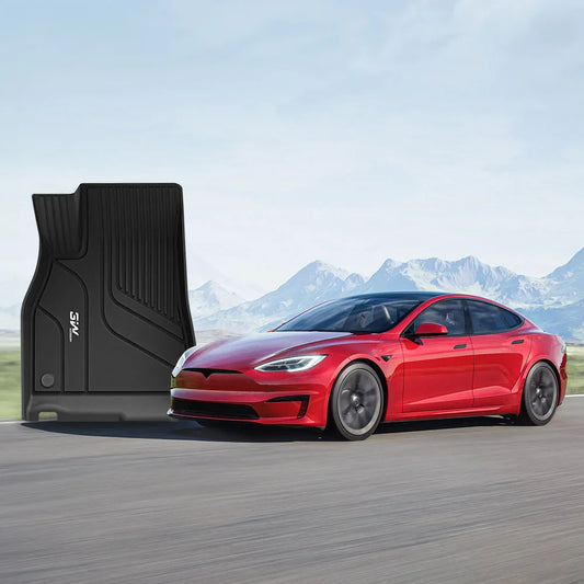 3W Custom All Weather Car Mats for Tesla Model S 2022-2024 LHD