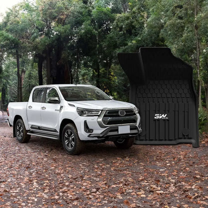 3W Custom All Weather Car Mats for Toyota Hilux (4 doors) 2020-2025 RHD (Not for Manual transmission and Hybrid)