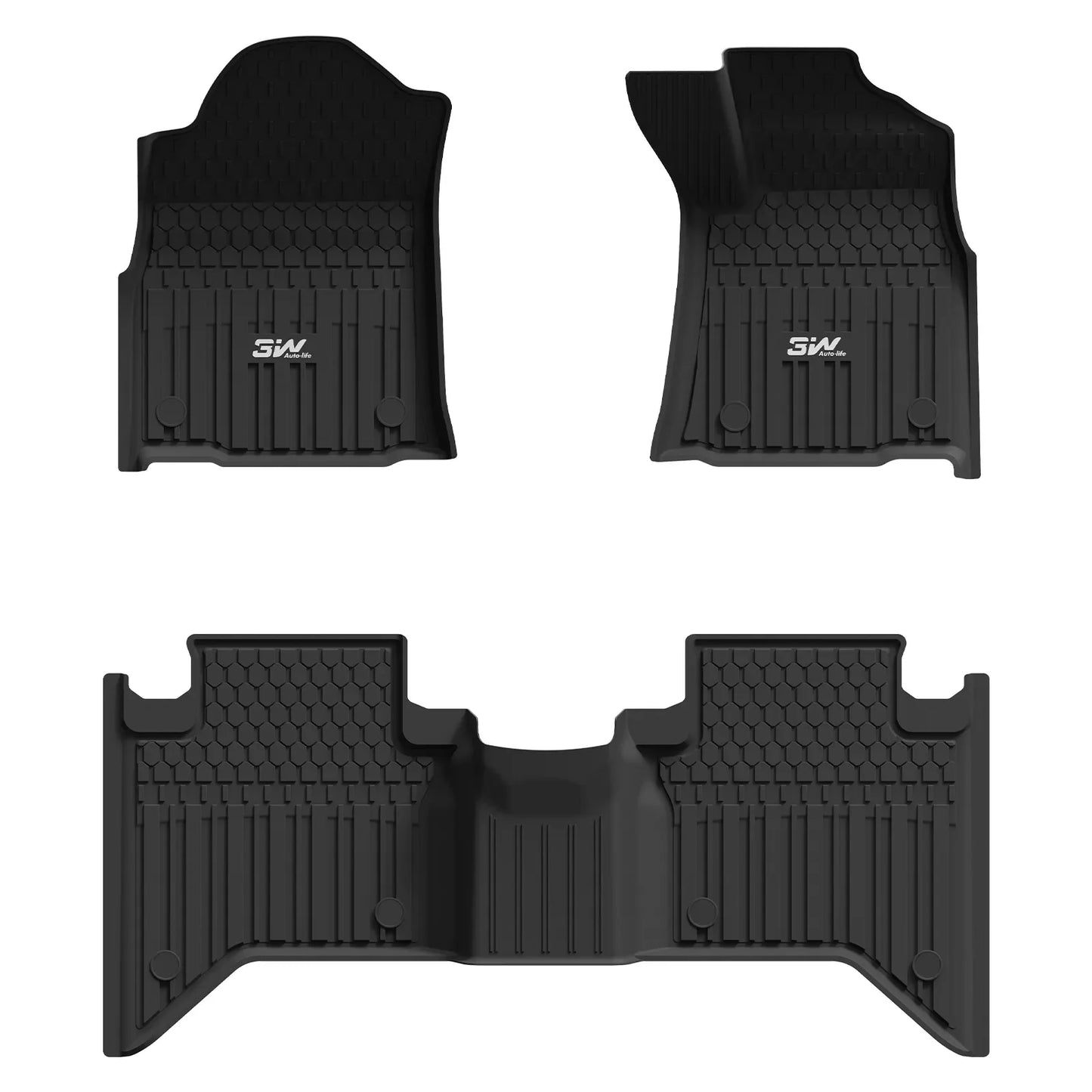 3W Custom All Weather Car Mats for Toyota Hilux (4 doors) 2020-2025 RHD (Not for Manual transmission and Hybrid)