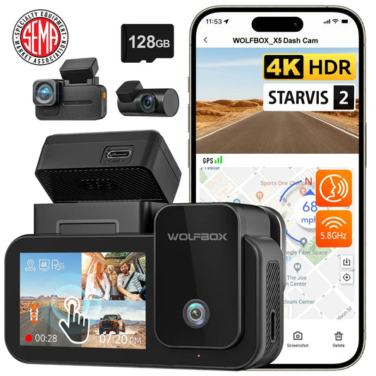 WOLFBOX X5 Touchscreen Mini Dash Camera
